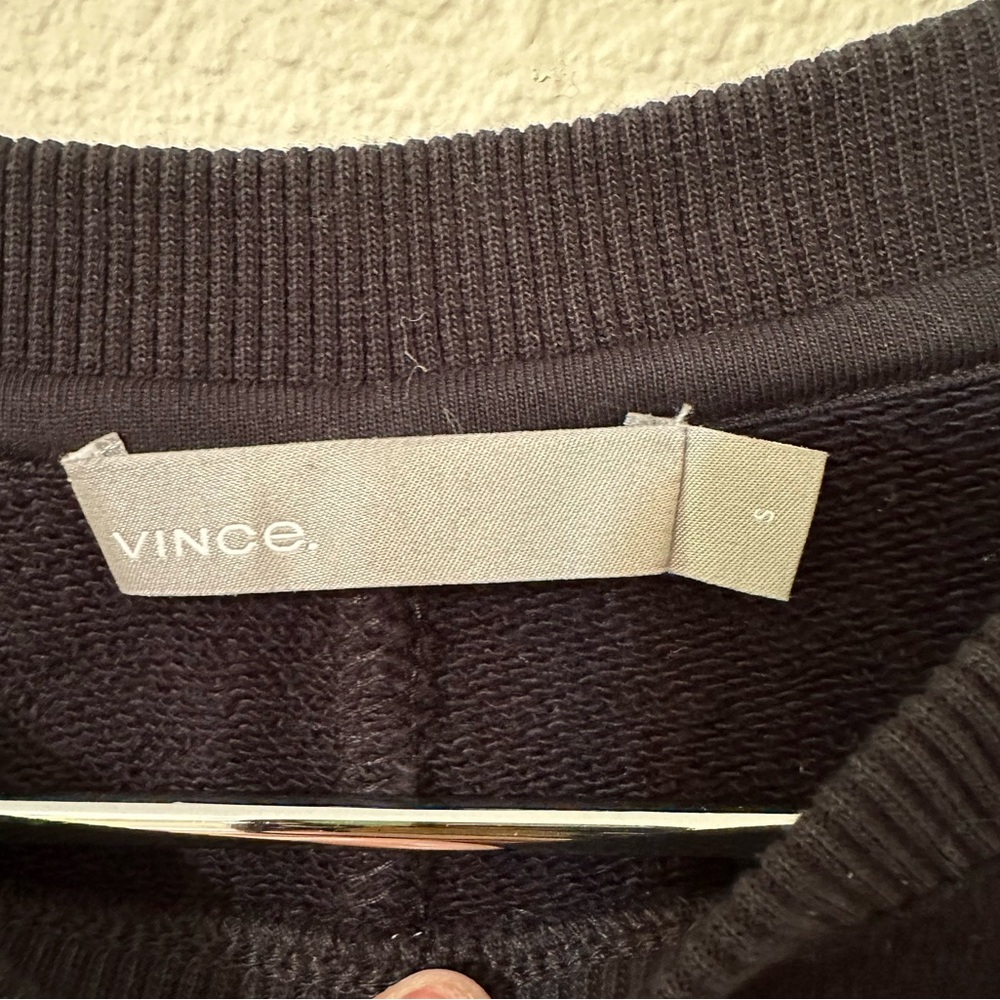VINCE 100% Cotton Crew Neck Sweater Dress With Cord Tie Waist EUC - Picture 7 of 9